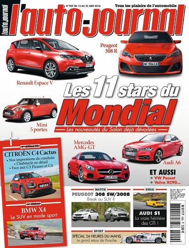 [Multi] l'Auto Journal N°909 - 12 au 25 Juin 2014