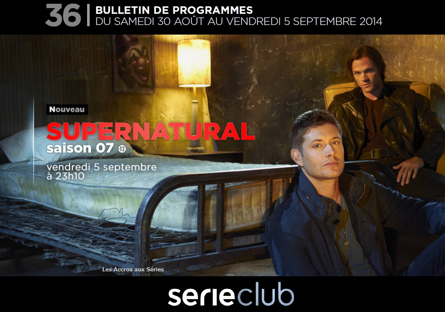 Supernatural (saison 7) rediffusée sur SerieClub