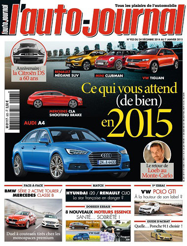 [Multi] L'Auto Journal N°923 - 24 Décembre au 7 Janvier 2015