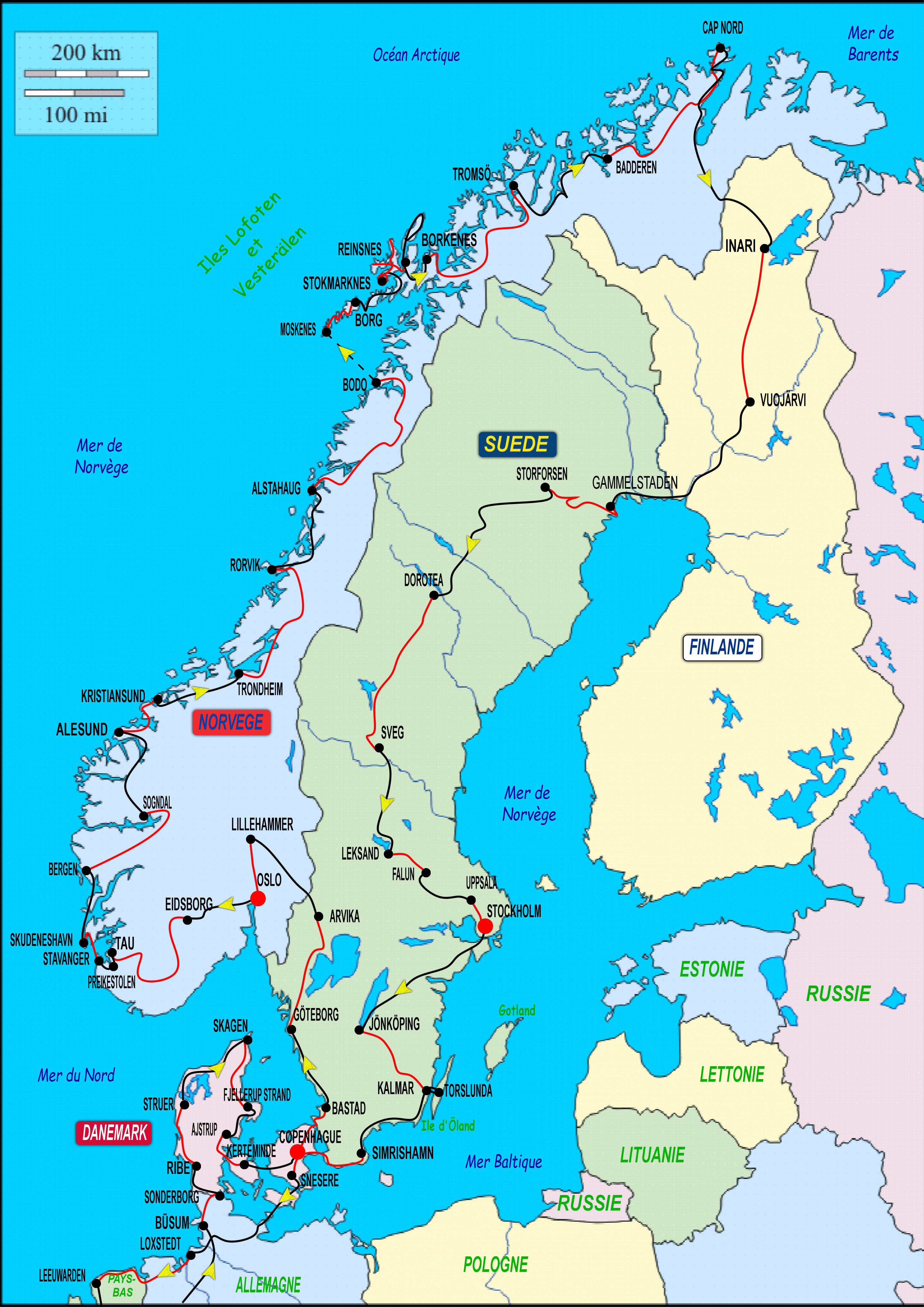 carte de scandinavie - Image