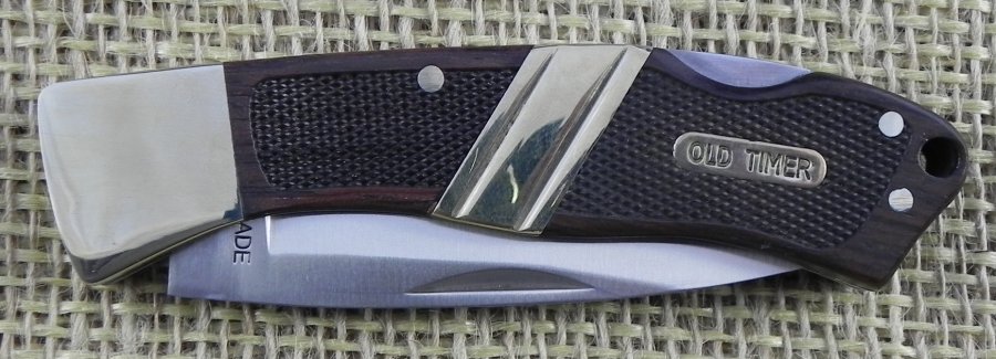 Couteau Schrade Old Timer Mountain Beaver Sr Acier 9Cr17MoV Manche Bois Etui Cuir Lockback SCH29OT - Free Shipping -Folding Knives Soldes vsvo