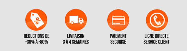 Garanties Bricoprive : réductions de  -30% à -80%, Livraison sous 3 à 4 semaines, paiement sécurisé, Ligne directe pour joindre notre service client