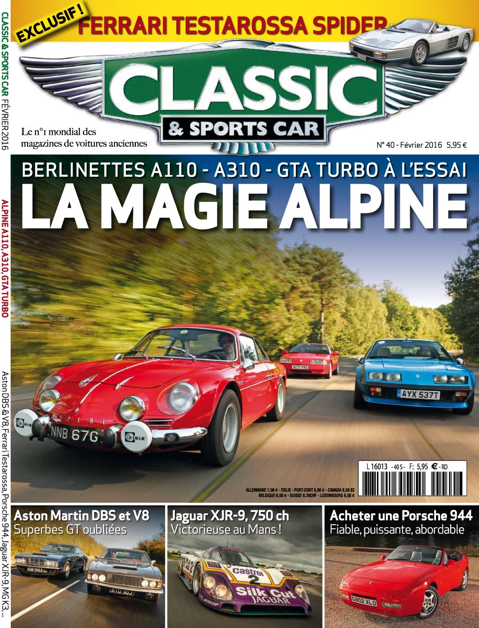 Classic & Sports Car N°40 - Février 2016