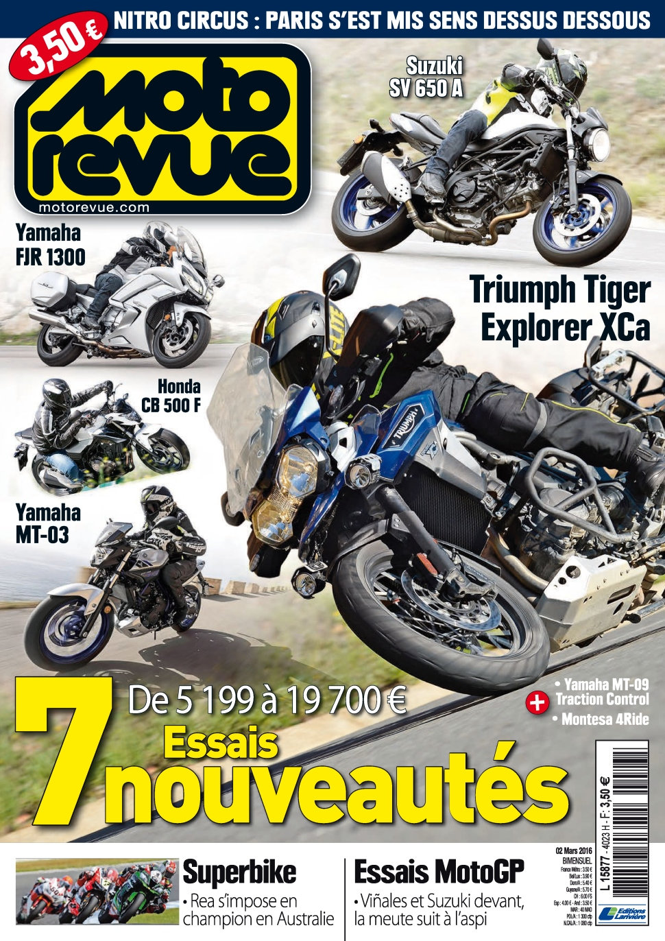 Moto Revue N°4023 - 2 au 8 Mars 2016