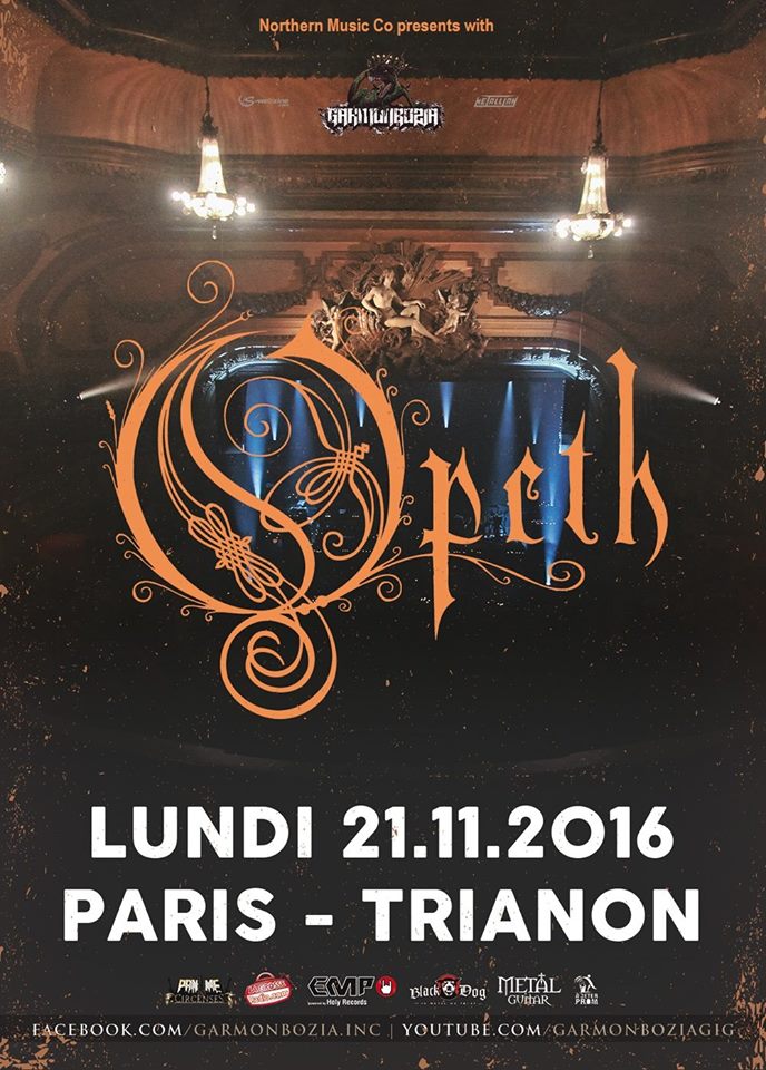 Opeth : Paris Novembre 2016