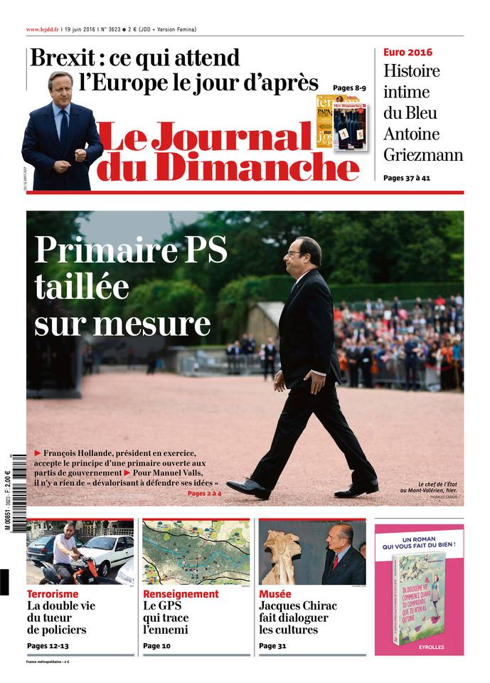 Le Journal du Dimanche N° 3623 du 19 Juin 2016