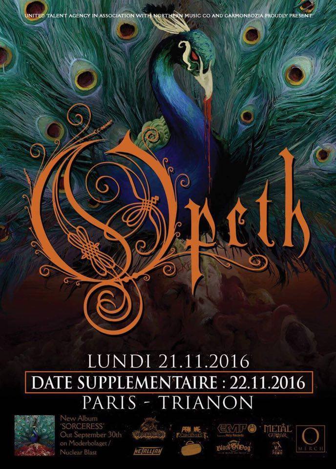 Opeth : Le Trianon, Paris - 21 & 22 novembre 2016