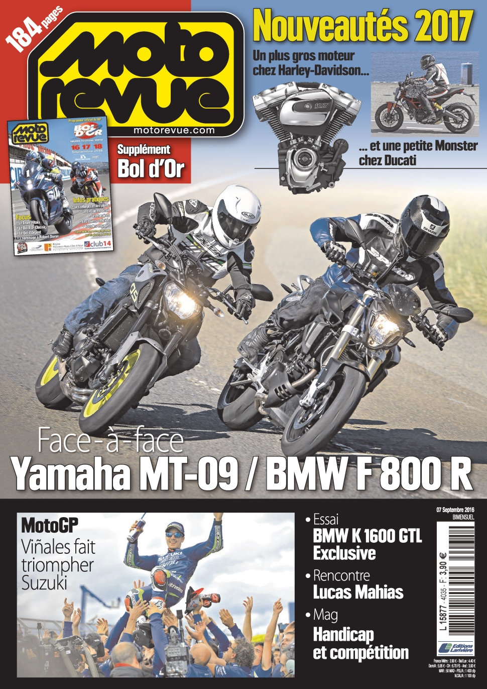 Moto Revue N°4035 - 7 Septembre 2016 