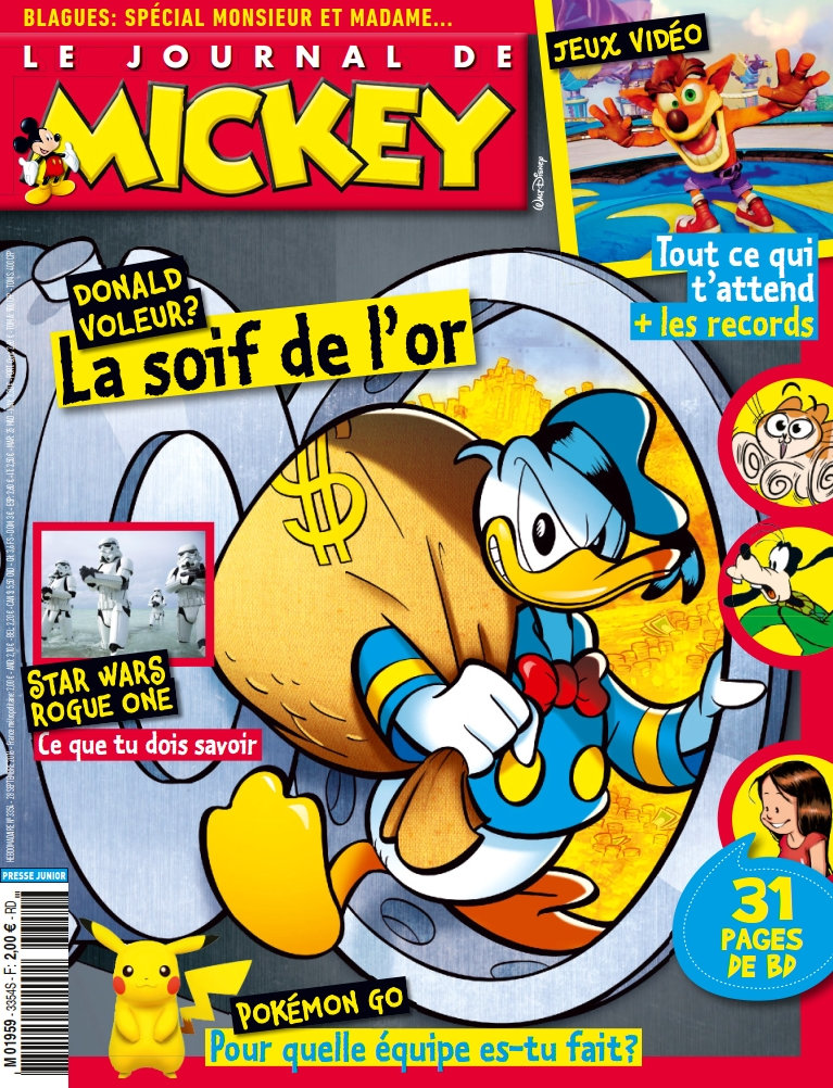 Le Journal de Mickey N°3354 - 28 Septembre 2016