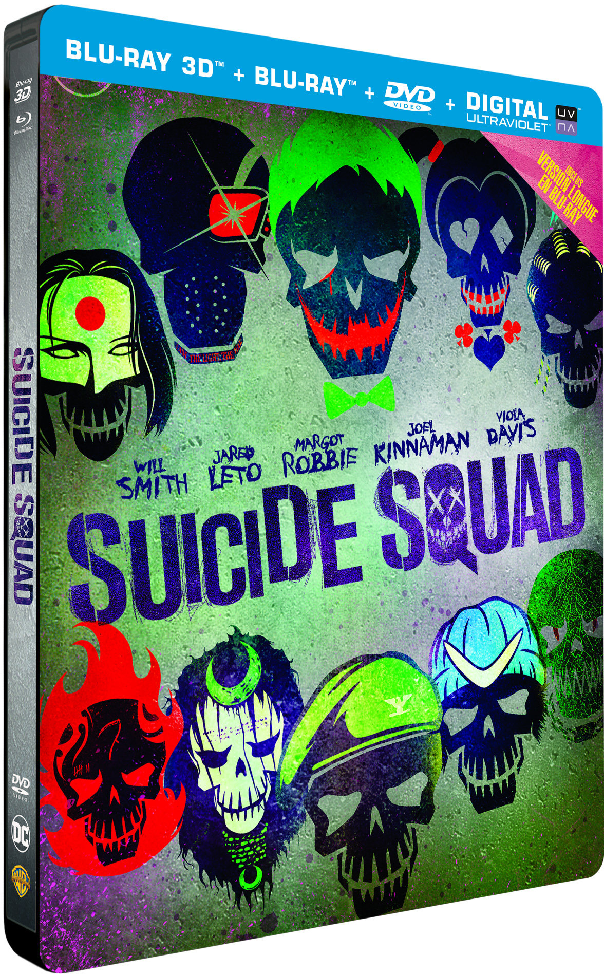 Suicide Squad : Steelbook Blu-Ray 3D + Blu-Ray + DVD