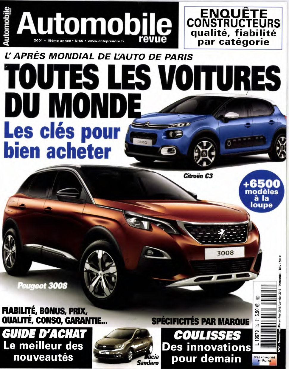 Automobile revue N°55 - Novembre 2016 - Janvier 2017