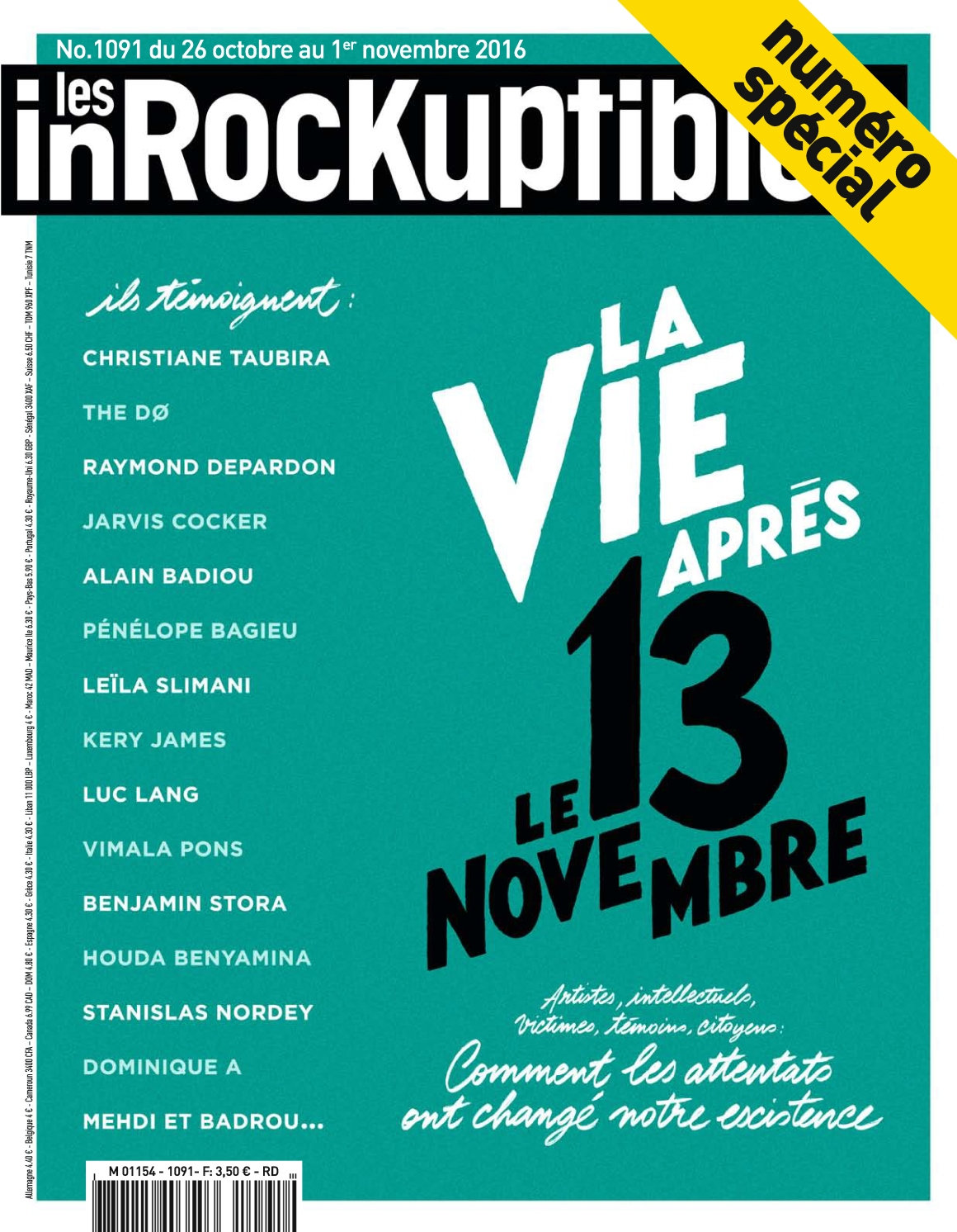 Les Inrockuptibles N°1091 - 26 Octobre au 01 Novembre 2016