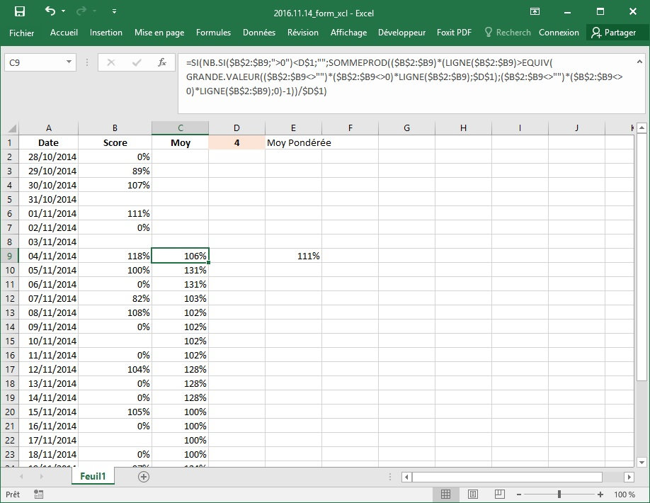 Comment Faire Une Moyenne Pondérée Sur Excel