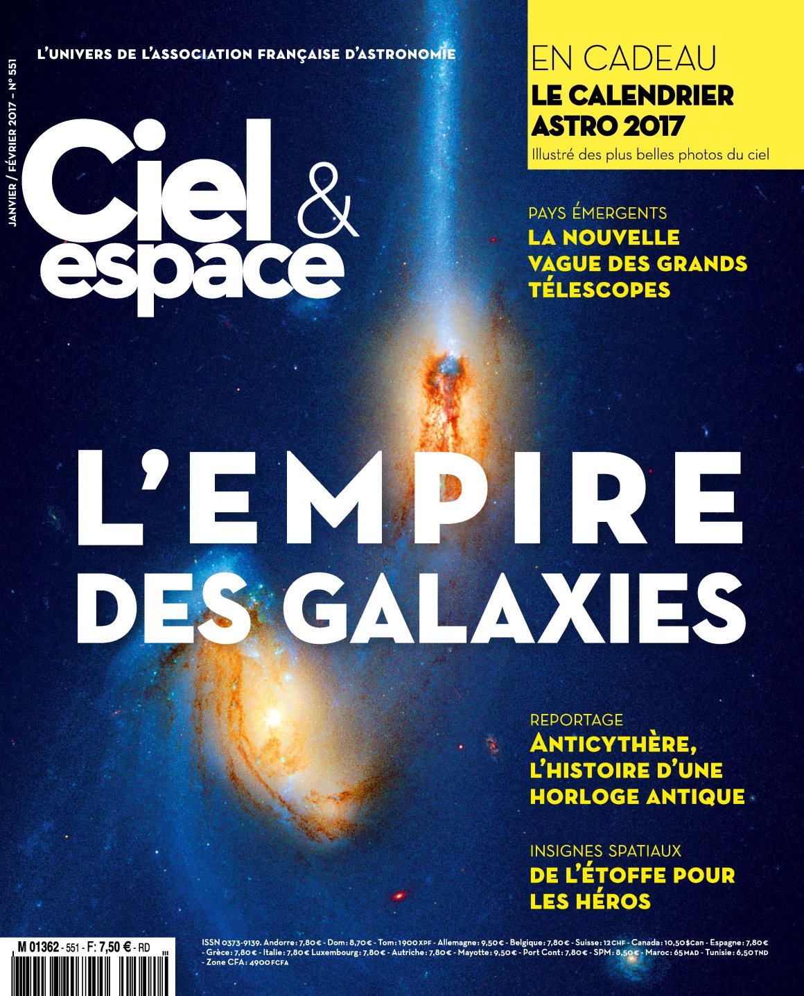 Ciel & Espace N°551 - Janvier/Février 2017 