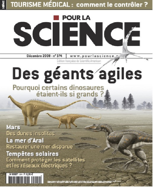 Pour la Science n°374 - Les sauropodes, géants agiles 