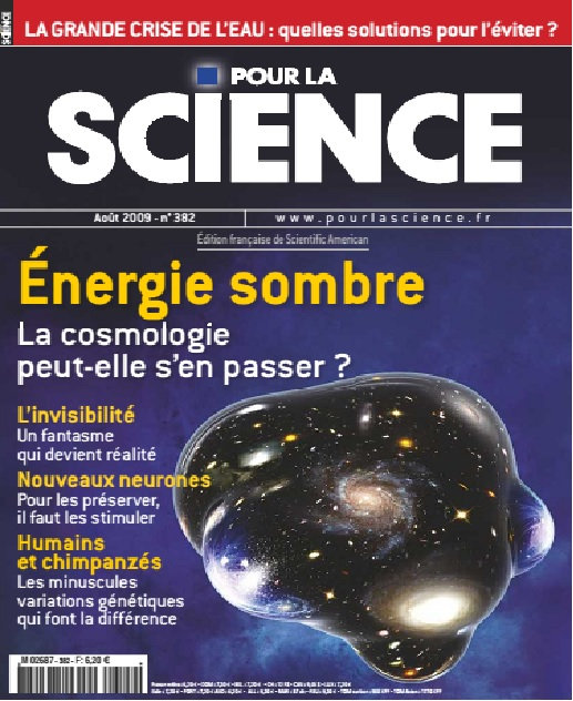 Pour la Science n°382 - Énergie sombre 