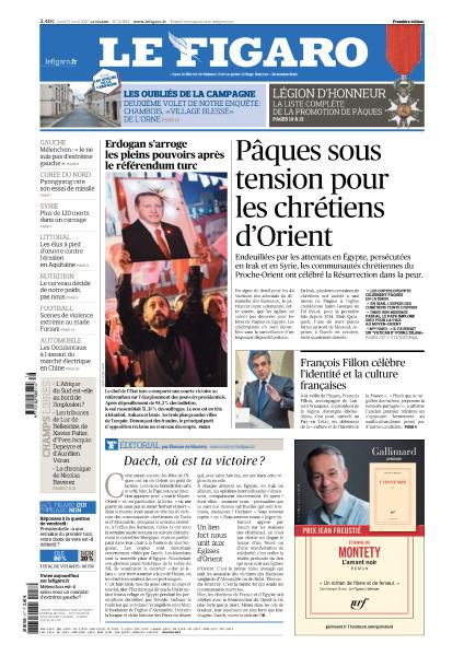 Le Figaro du Lundi 17 Avril 2017