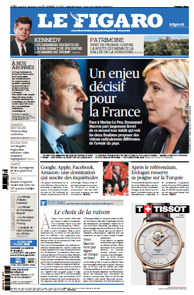 Le Figaro du Samedi 6 et Dimanche 7 Mai 2017