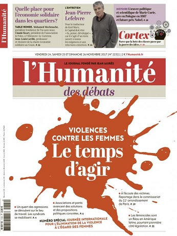 L’Humanité  Du Vendredi 24 & Samedi 25 & Dimanche 26 Novembre 2017