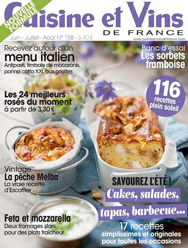 Cuisine et Vins de France N°158 - Juin Juillet Août 2014