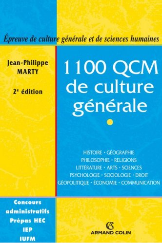 Philippe Marty - 1100 QCM de culture générale