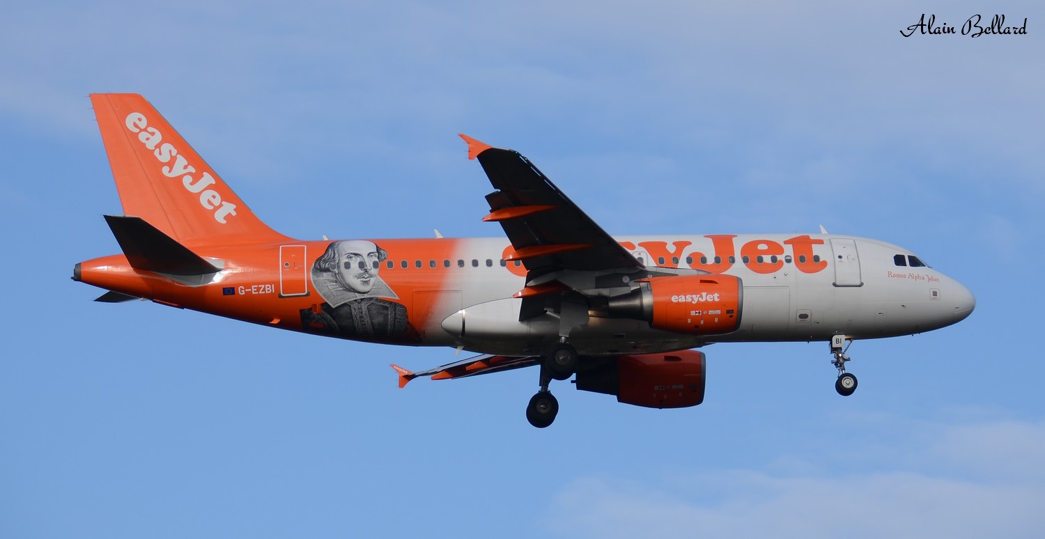 [5/02/2015] Airbus A319 (G-EZBI ) Easyjet ( william shakespeare ) K6ly