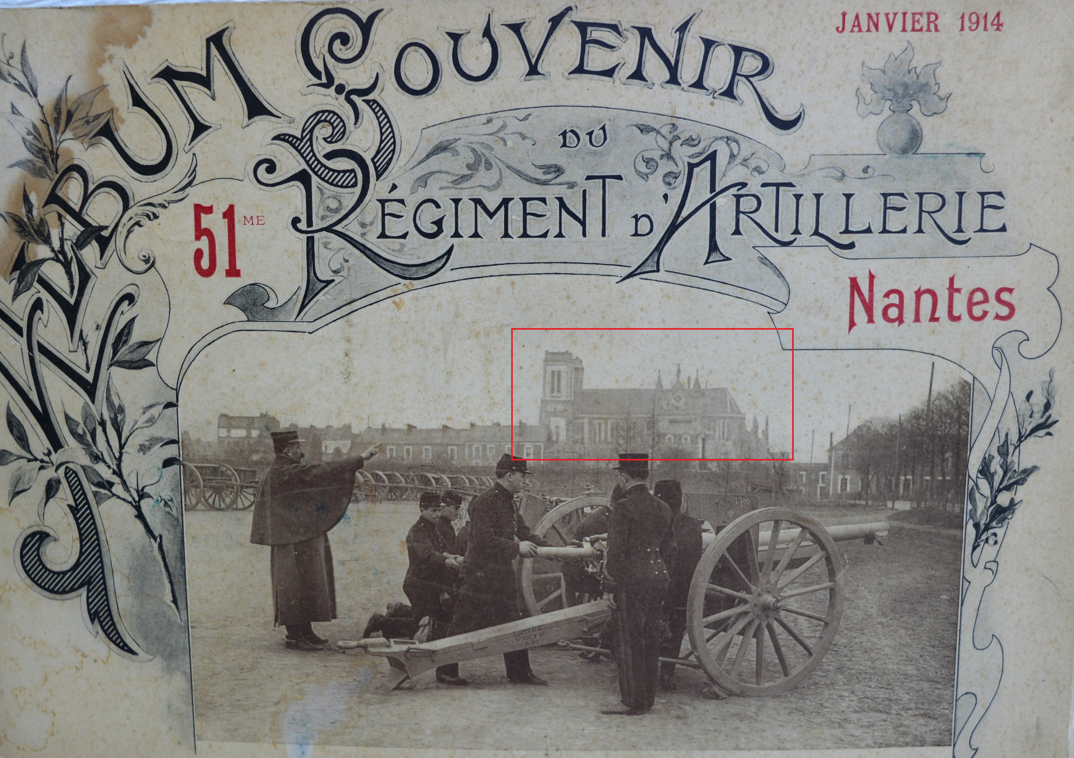 La basilique de Nantes qui a brulé hier......en 1914 avec canons 75 ! 8jlc