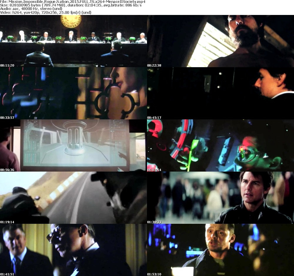 Mission Impossible Rogue Nation 2015 FULL TS x264 MenaceIISociety X5su