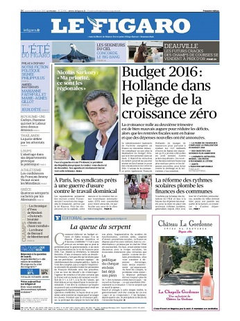 Le Figaro Du Mercredi 19 Août 2015