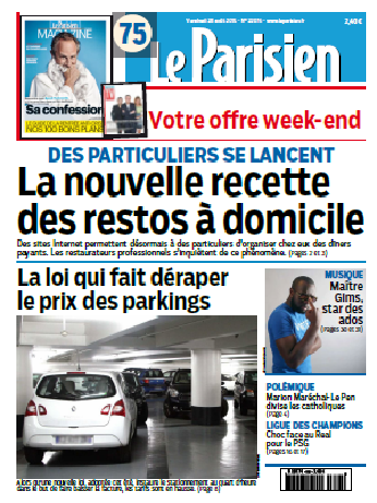 Le Parisien + Journal De Paris Du Vendredi 28 Août 2015