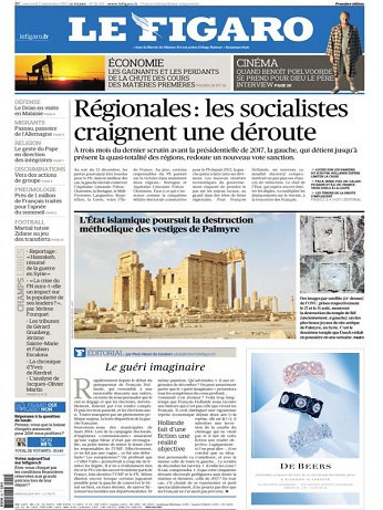 Le Figaro Du Mercredi 02 Septembre 2015