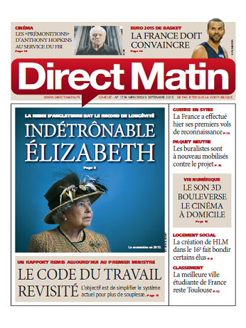 Direct Matin - 20 Minutes Du Mercredi 09 Septembre 2015