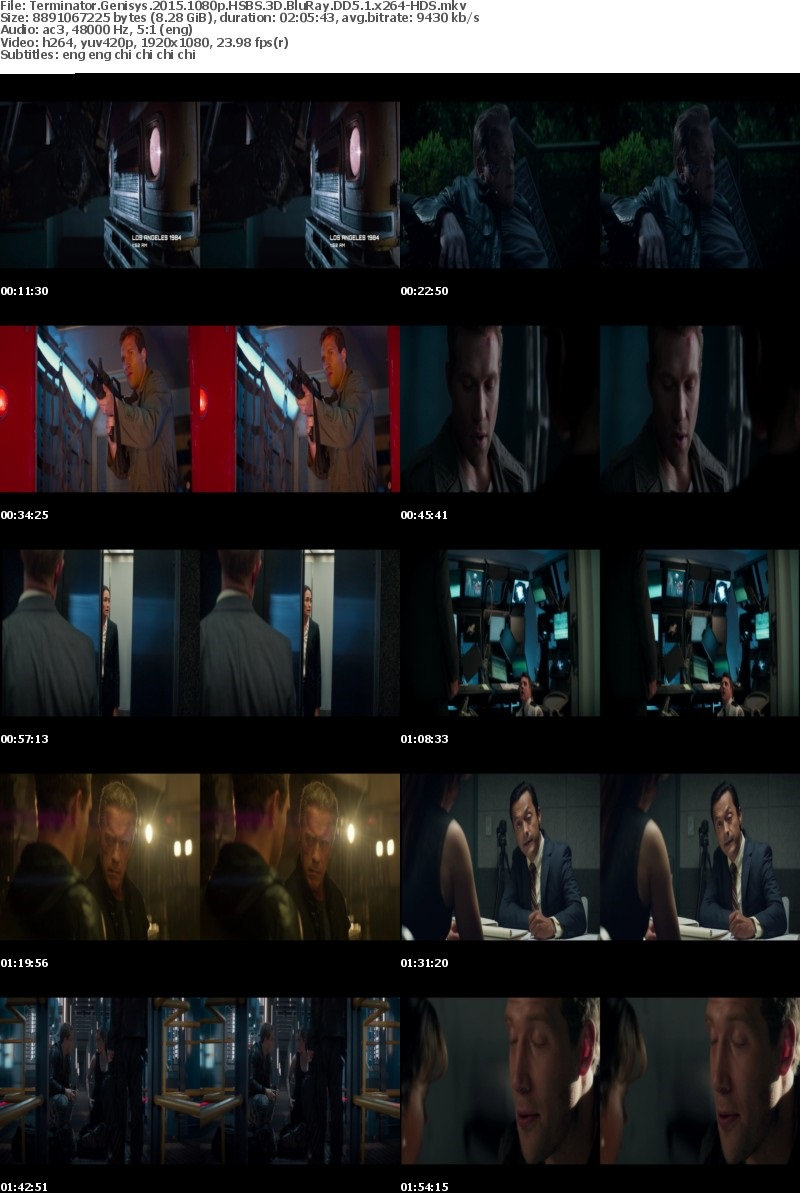 Terminator Genisys 2015 1080p HSBS 3D BluRay DD5 1 x264-HDS Emrw