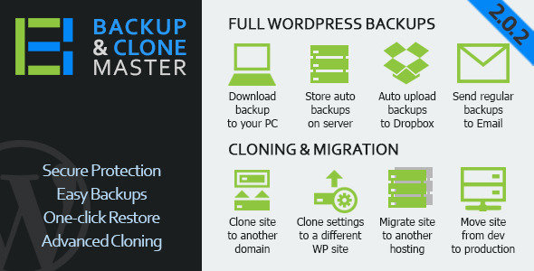 CodeCanyon WordPress Backup Clone Master v202 R0n8