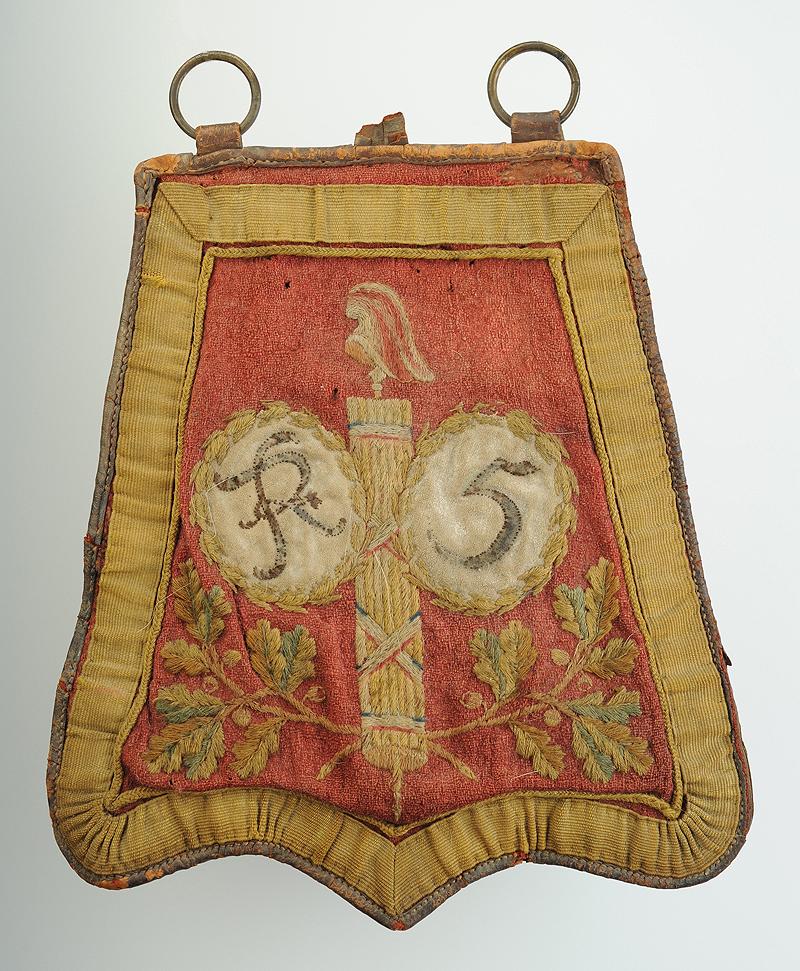 SABRETACHE 5ème REGIMENT de Hussards, TROISIÈME TYPE 1792-1794, REVOLUTION Pgw2