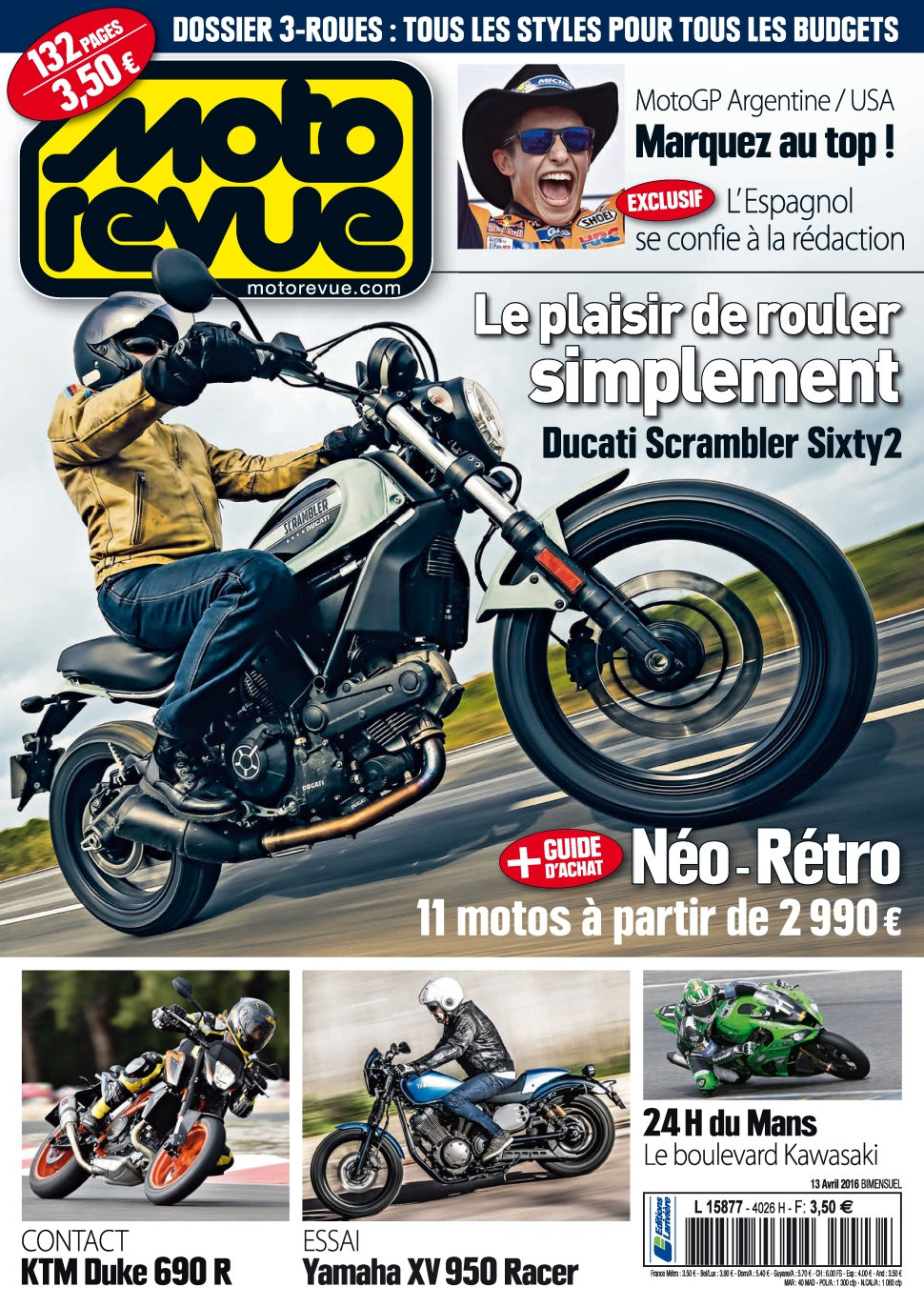 Moto Revue N°4026 - 13 Avril 2016