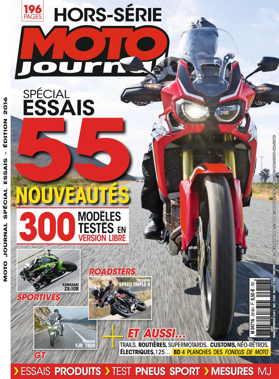 Moto Journal Hors-Série N°2956 - Spécial Essais Edition 2016