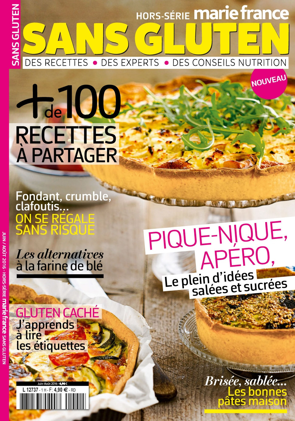 Marie France Hors Série Sans Gluten N°1 - Juillet/Aout 2016