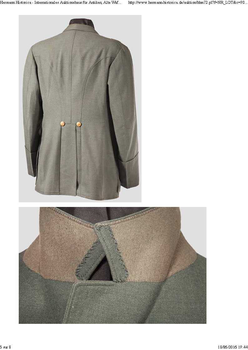 une veste d'unfiforme d'Hitler vendue aux encheres V50m