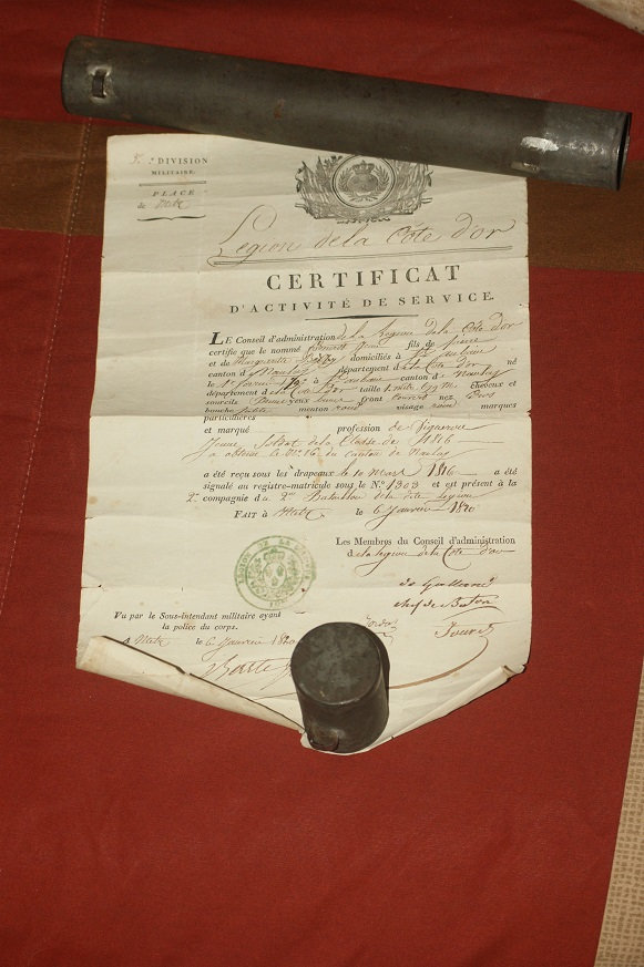 Tube porte documents de 1816 0xd3