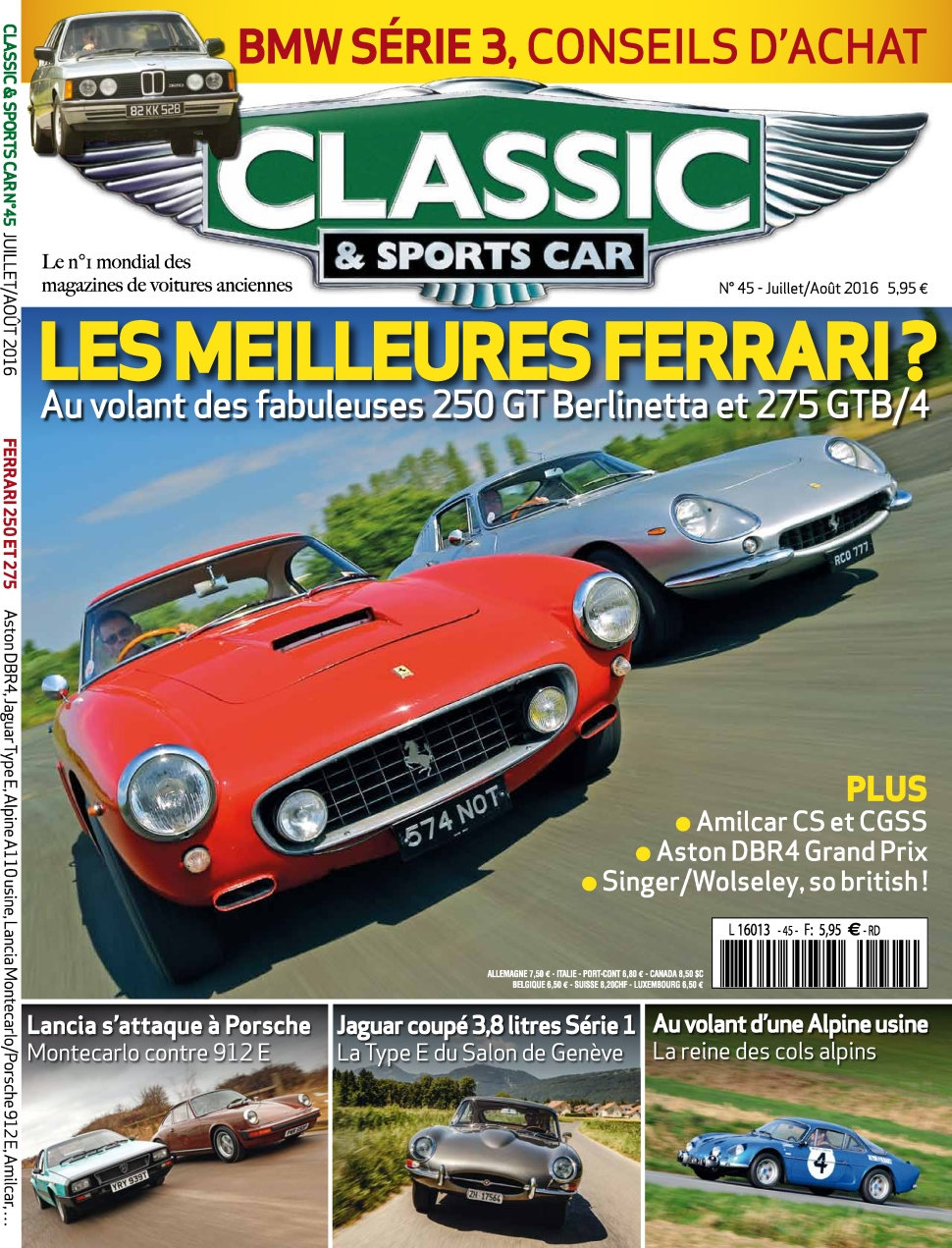 Classic & Sports Car N°45 - Juillet/Aout 2016