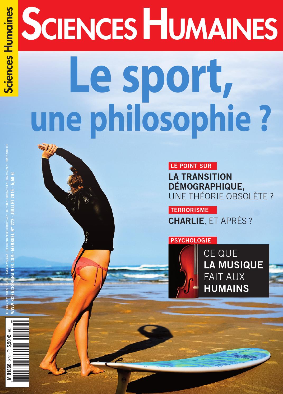 Sciences Humaines No.272 - Le Sport Une Philosophie ? 