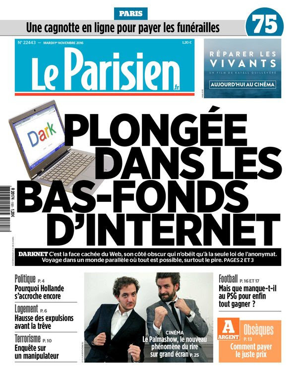 Le Parisien + cahier Ile de France du mardi 1 novembre 2016