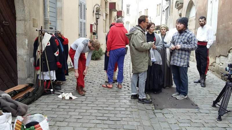 Participation à un court métrage d'étudiants, Commune de Paris. Cugy