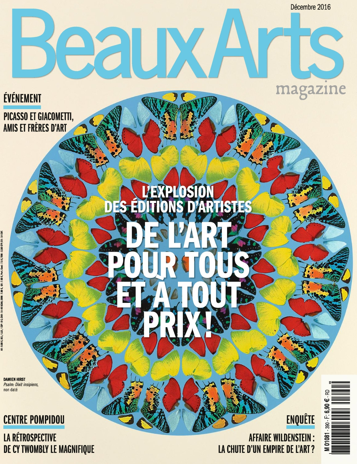 Beaux Arts magazine N°390 - Décembre 2016 