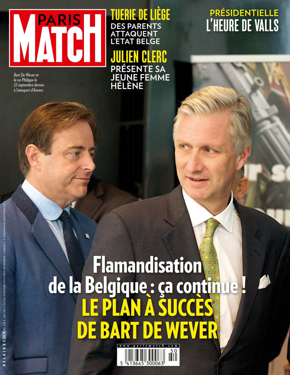 Paris Match Belgique N°796 - 8 au 14 Décembre 2016 