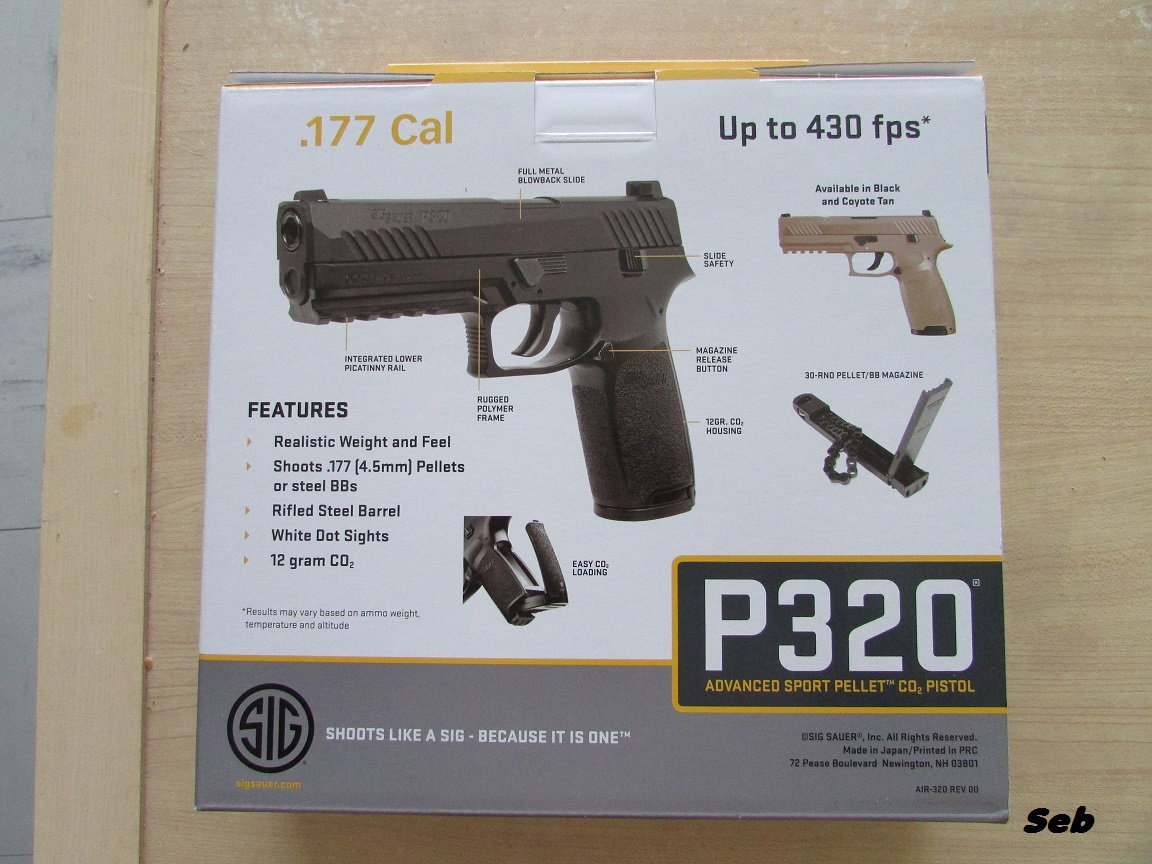 Sig P320 ASP co² color Black... N4b2