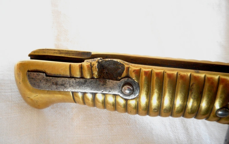 Sabre baïonnette modèle 1866 de Tulle avec impact Y0kp