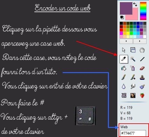 Utilisation des couleurs personnalisées et couleurs web D8n6
