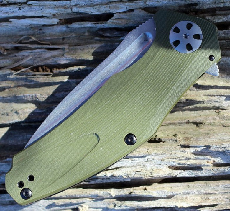 Couteau Kershaw Natrix A/O Lame Acier 8Cr13MoV Manche Olive G-10 Framelock Clip KS7007OL - Free Shipping -Rabais Couteaux Soldes qlre